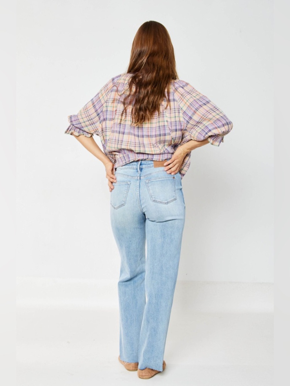 Judy Blue Rigid High Waist 90's Destroyed Straight Jean - Misses and Plus Sizes - Picture 5 of 6